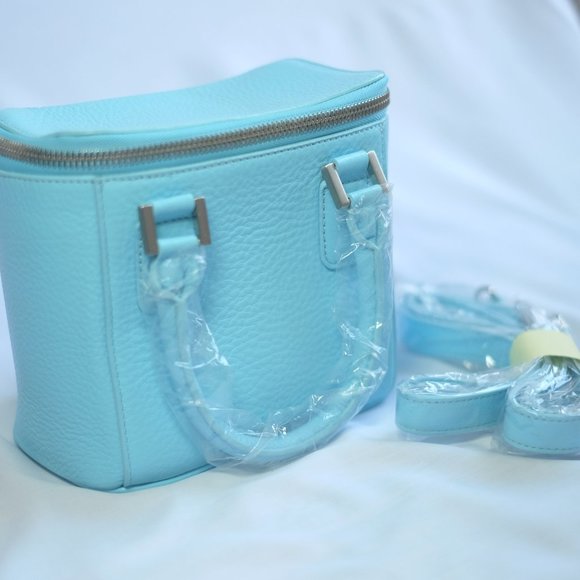 NWOT Korean Designer Defaye blue leather handbag - Picture 5 of 7